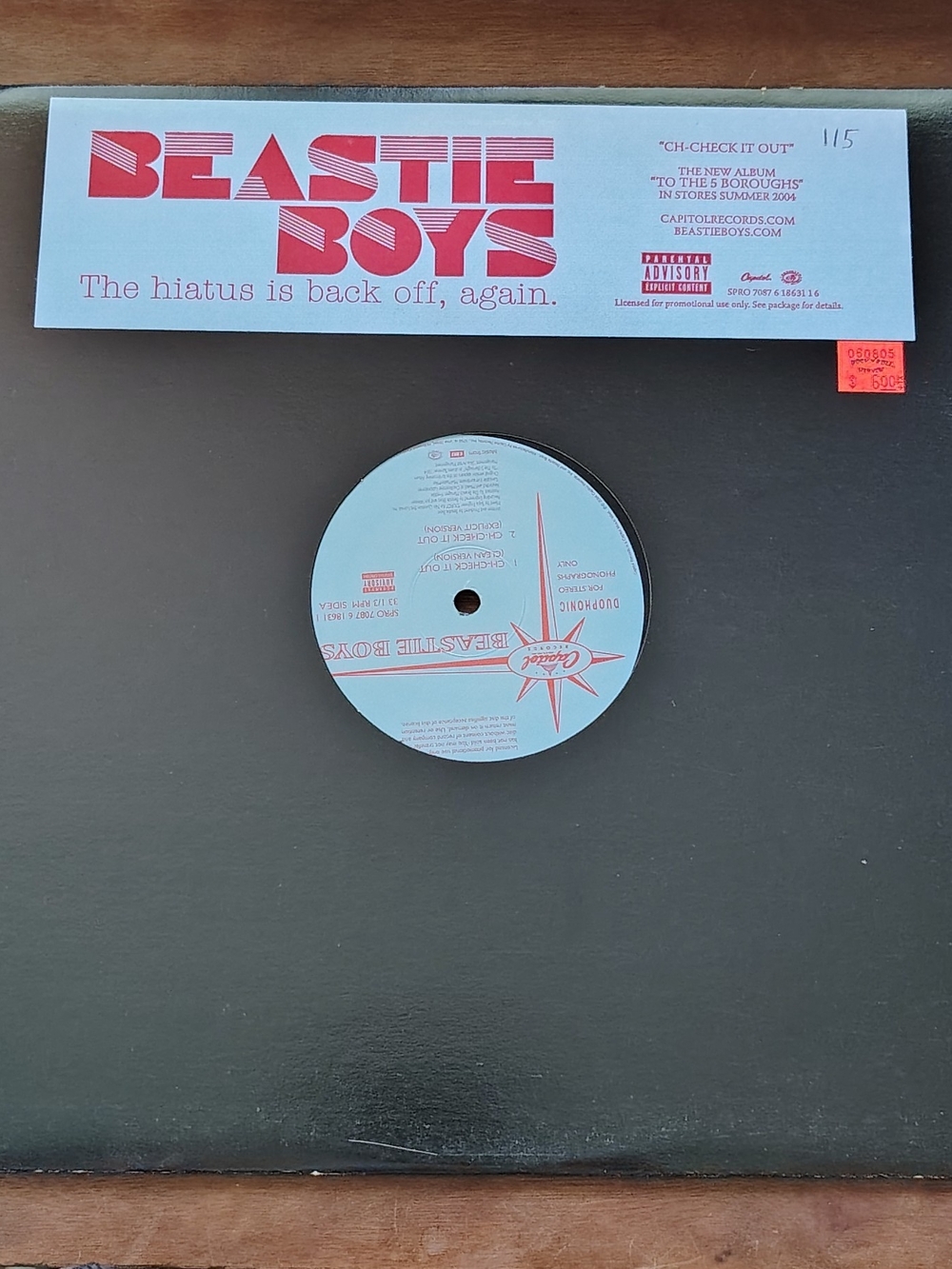 Beastie Boys - Ch-Check It Out - Capitol Records - SPRO 7087 6 18631 1 6 - Vinyl
